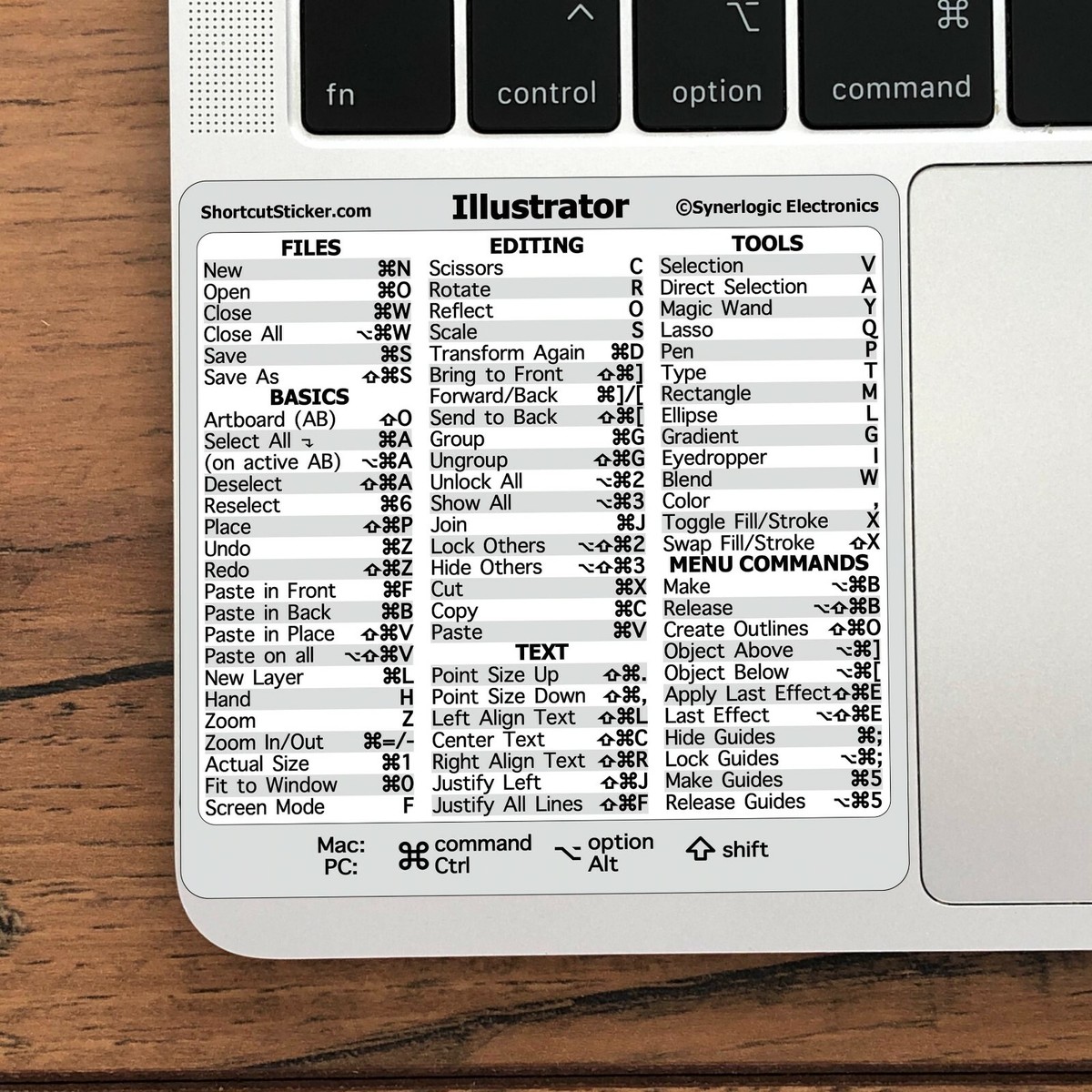 Laptop Sticker Windows PC Keyboard Shortcut Sticker - Vinyl Cheat Sheet ...