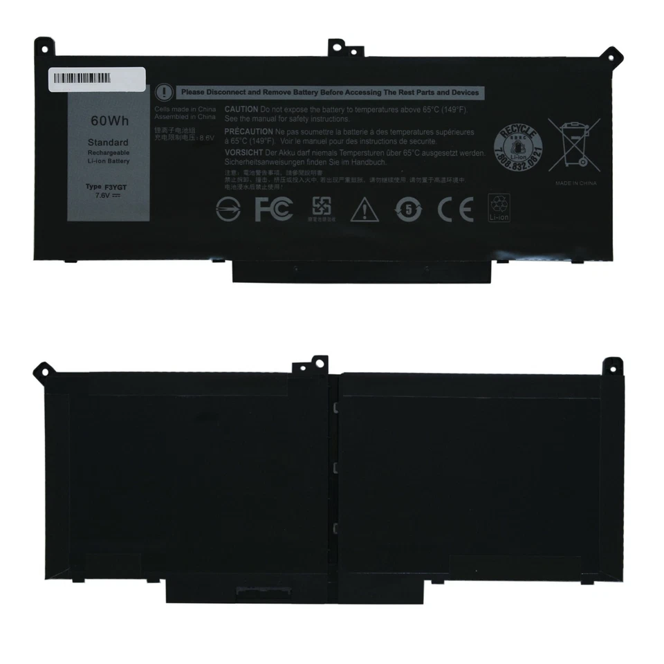 ADVANCED COMPUTER TRADING Batería para Dell Latitude 7280 7290 7380 7390 7480 7490 KG7VF F3YGT DM3WC 7.6V