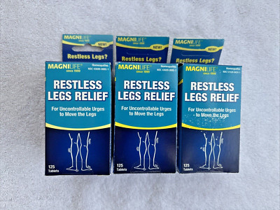 MagniLife RESTLESS LEGS RELIEF, 125 Tablets each, 3 PACK, (Factory Sealed)