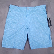 WALTER HAGEN Golf Shorts Mens 38 Perfect 11 Club Print Daybreak Blue 10" Inseam