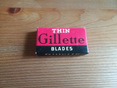 Vintage Gillette Safety Razor Thin Blades 4 Pack C-3 1957