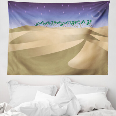 Oase Mikrofaser Breiter Wandteppich Crescent Moon Far Away Bäume