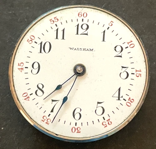 Antique 1904 Waltham Ruby Model 1898 Pocket Watch Movement Parts 6/0s 17j USA