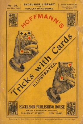 Hoffmann's Tricks with Cards Book Cover Illustration 1893 - 5 x 7 inch rePrint