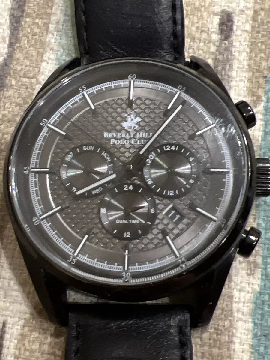 Beverly Hills Polo Club Watch Black Strap BP3004X.661 NEW ENERGIZER BATTERY