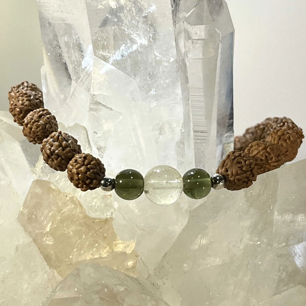 Moldavite 2024 bead bracelet