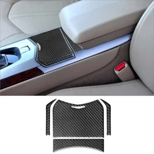 4Pcs Carbon Fiber Interior Floor Console Compartment Cover Trim For Cadillac CTS