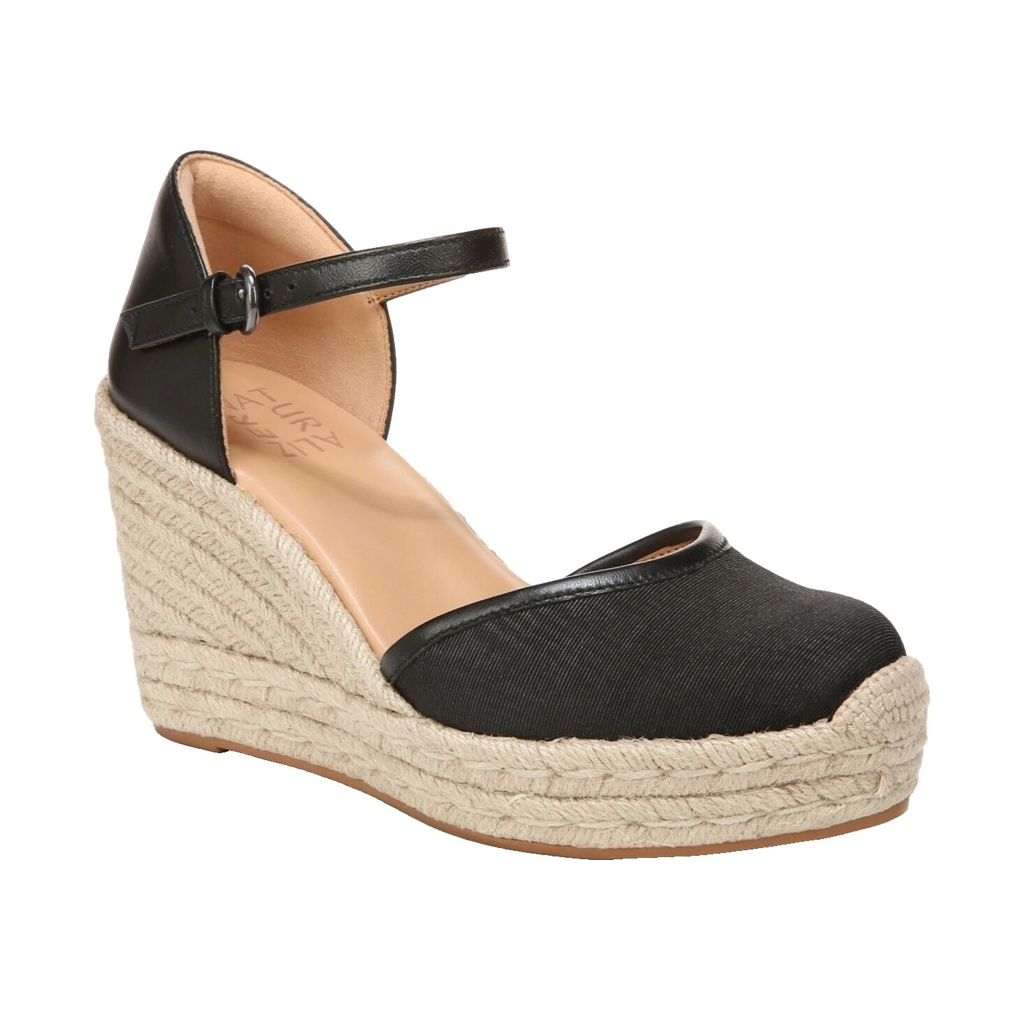 Naturalizador informal plano superior de cuero liso para mujer