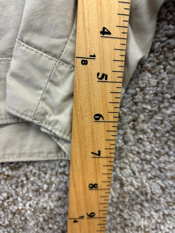 Basic Editions Khaki Chino Bermuda Shorts 100% Cotton Women's Size XL - Image 4 of 4