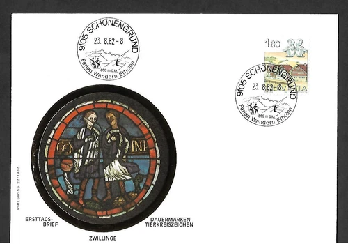 SWITZERLAND 1982 FIRST DAY COVER, GEMINI, DEFINITIVE !! F10