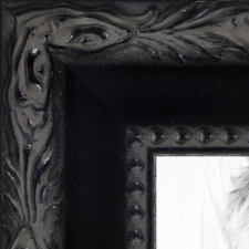 ArtToFrames Custom Picture Poster Frame Black Engraved 1.5" Wide Wood