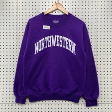 Northwestern Sweatshirt Mens Small Purple Crewneck Fleece NCAA Pullover