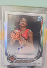 2025-26 Bowman Collin Murray-Boyles Refractor Rookie Auto 318/499 Raptors