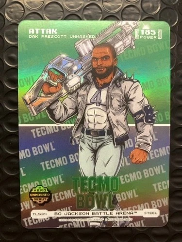 2026 Bo Jackson Battle Arena Attak Dak Prescott Steel Tecmo Bowl Logofoil - 185