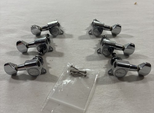 2000s B.C. Rich Warlock Bronze Series 3x3 Tuning Pegs Tuners Chrome w/ HW