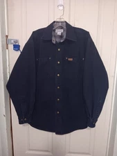 Carhartt Shirt Jac S96 MDT Men's Size Small Dark Blue EUC