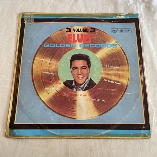 ORIGINAL VINTAGE RETRO Vinyl Record Music LP Elvis Presley Volume 3 Golden