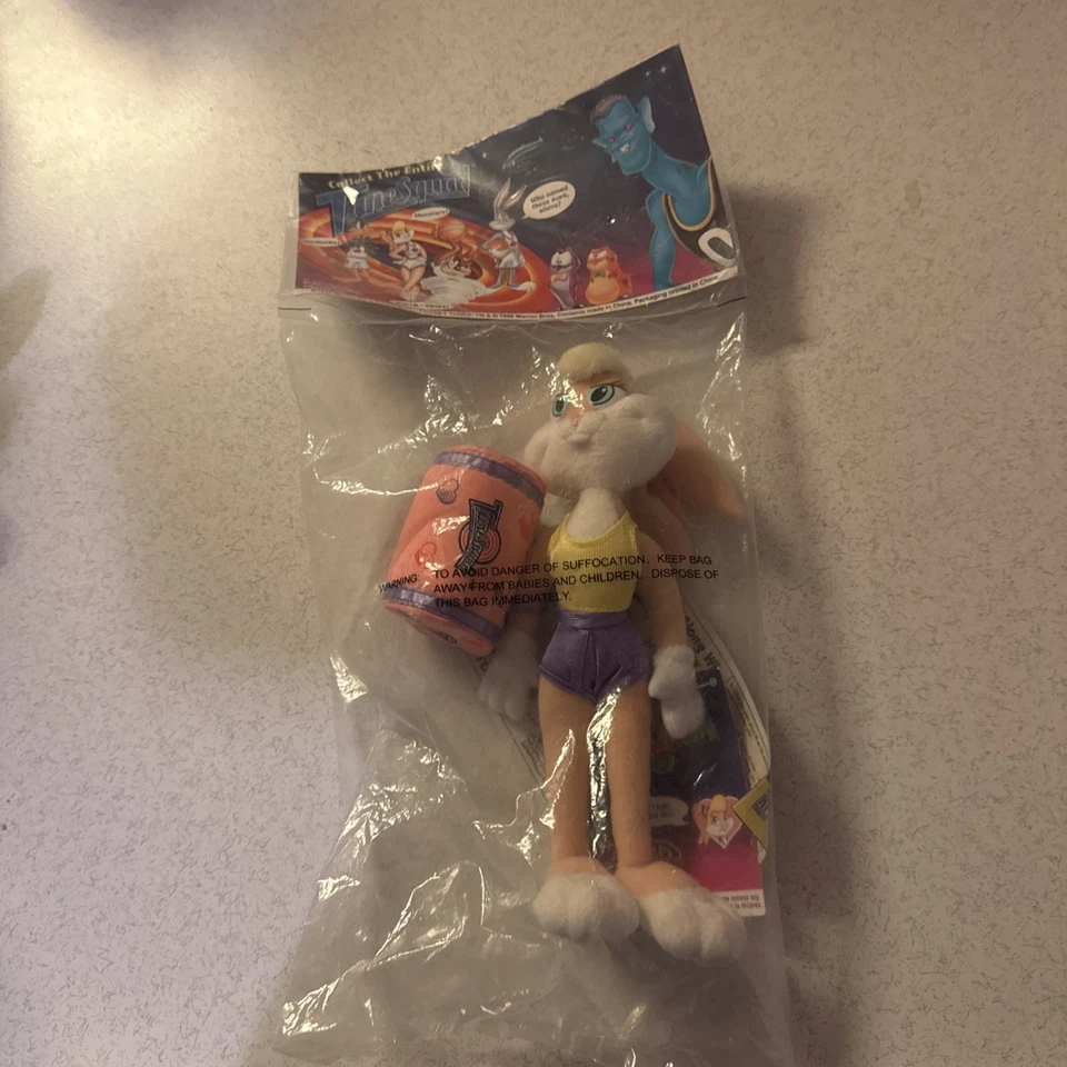 "Looney Tunes Space Jam Lola Bunny 10"" Peluche Vintage 1996 McDonald's Nuevo en Bolsa" Foto 3 de 4