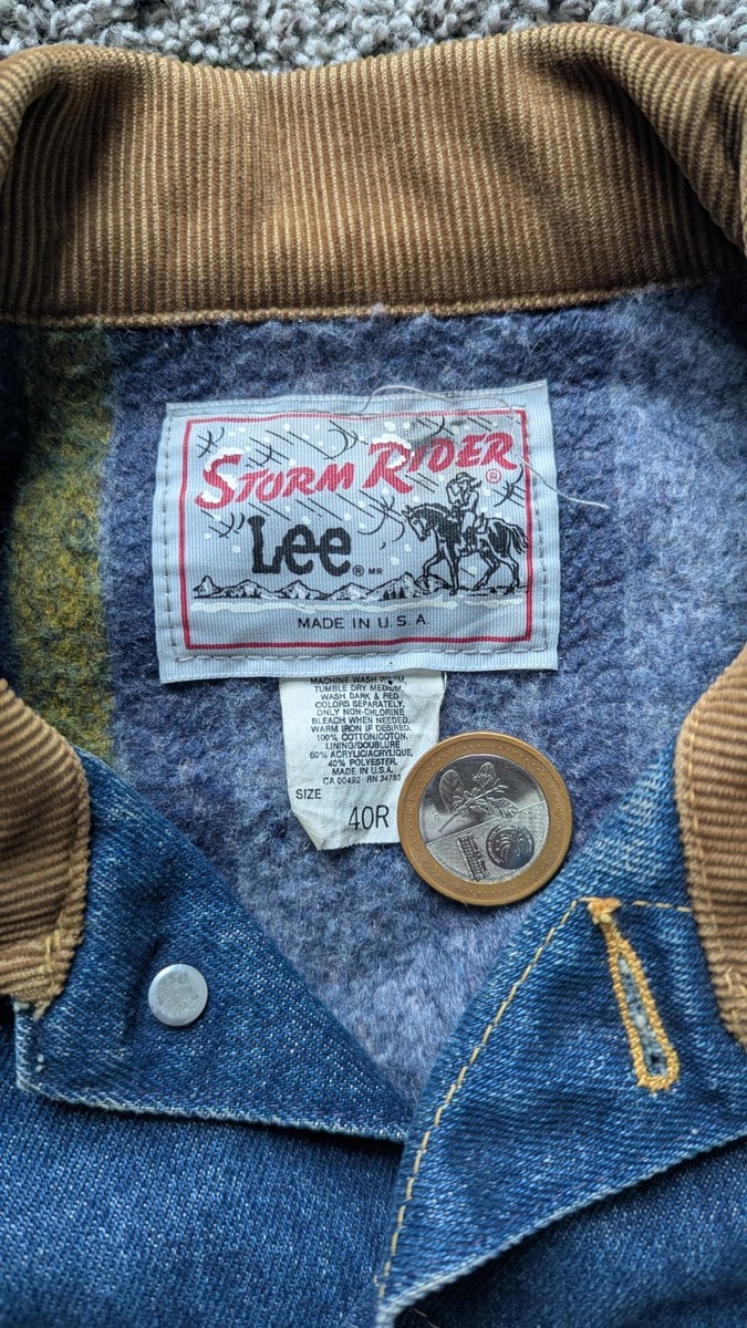 希少 70s〜80s Lee STORM RIDER USA製　サイズ40R Vintage 1970s 80s Lee Storm Rider Dark Blue Denim Jean Jacket