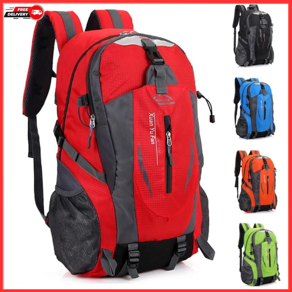 40L Men Women Travel Backpack Rucksack Camping Laptop Hiking School Book Bag USA