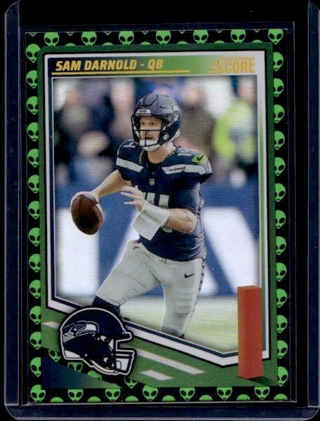 2025 Score Sam Darnold Extraterrestrial SSP #40 Seattle Seahawks Case Hit