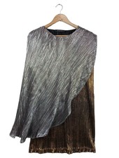 BCBGMAXAZRIA Abendkleid Damen Kleid Gr. DE 36 silberfarben-goldfarben