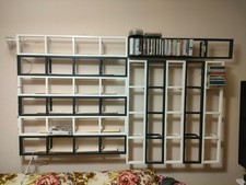 N°12 Scaffale da parete nero e bianco Ikea Lerberg CD/DVD/GIOCHI/BLU-RAY