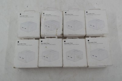 Apple 35W Dual USB-C Port Compact Power Adapter White Lot Of 8 Chargers