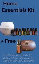 DoTERRA bundle Petal diffuser, essential oils and Guide Home Essentials Kit