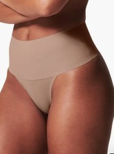 New Women's SPANX SP0115 Cafe Au Lait Undie Tectable Thong Panty Size S