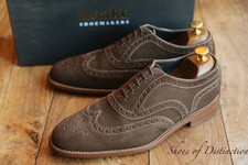 Loake Shoemaker Radley Brown Suede Leather Oxford Brogue Shoes UK 8 F US 9 EU 42