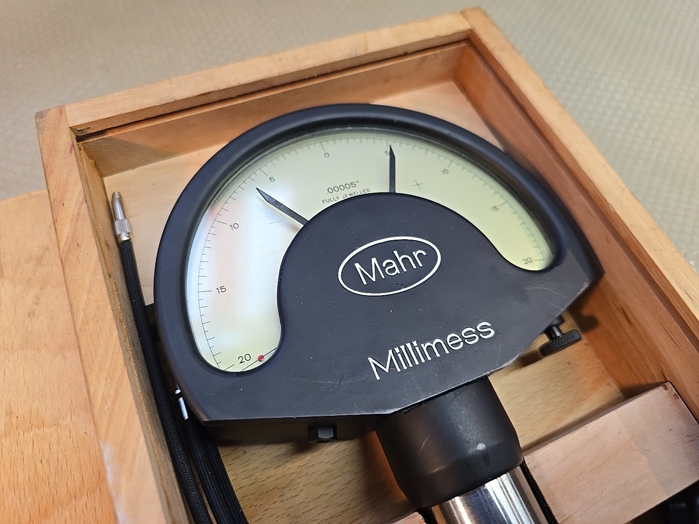 MAHR - Millimess .00005" PRECISION INDICATOR 5 Inch Dial Face Very LARGE!