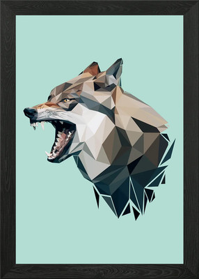 Kaugummi Tier Wolf Gerahmtes Wandbild Poster Leinwanddruck Bild