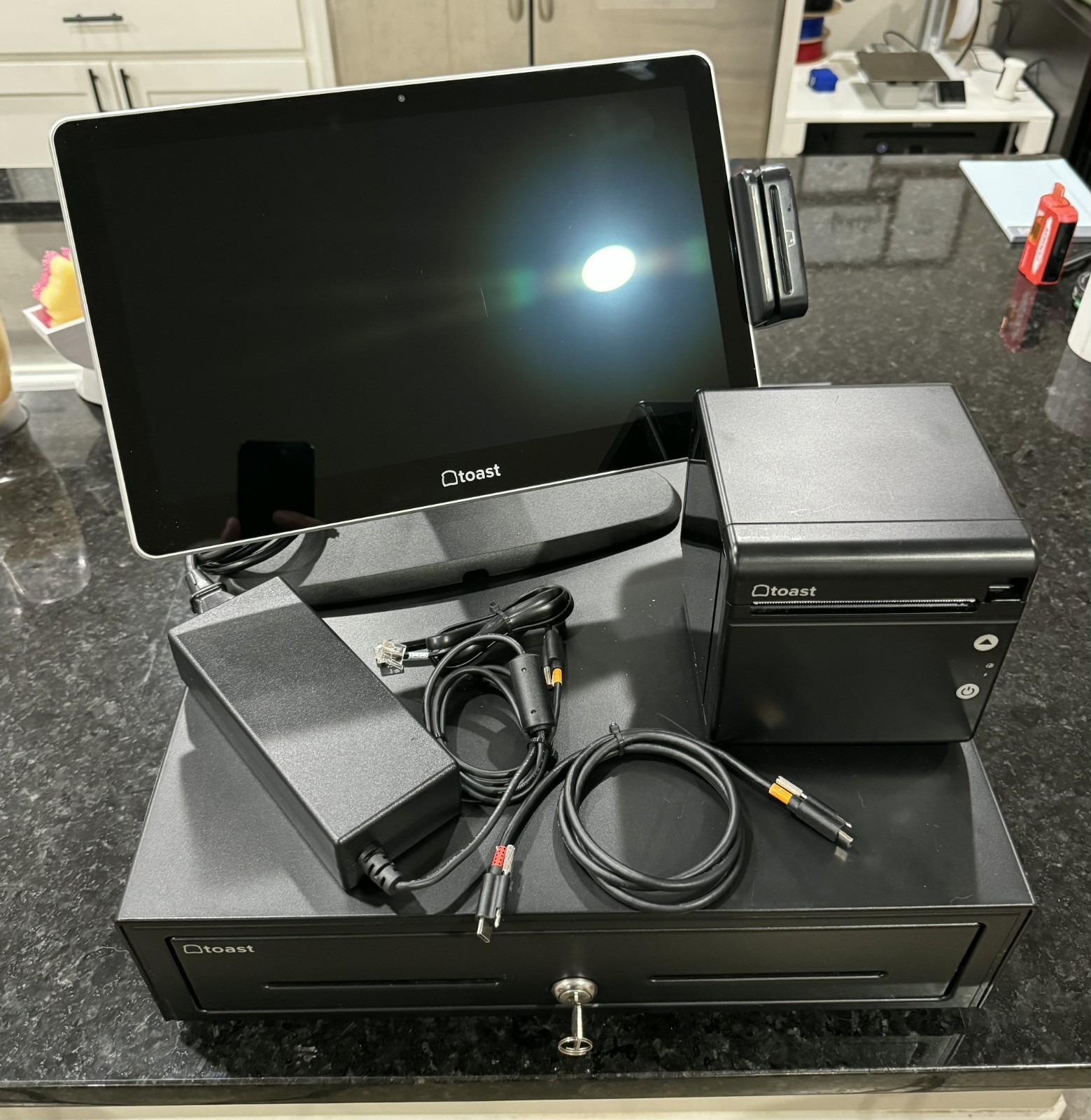Toast Flex POS TT203 W/Cash Drawer & Printer