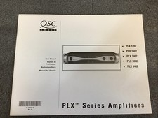 QSC PLX Series Amplifiers User Manual. PLX 1202, 1602, 2402, 3002, 3402.