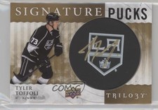 2014-15 Upper Deck Trilogy Signature Pucks Primary Logo Tyler Toffoli Auto 4fl