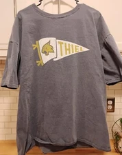 Thiel Tomcats College Light Blue Short Sleeve T-shirt Men's Size 2XL