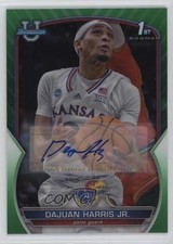 2022 Bowman U Chrome Prospect Green Refractor 68/99 Dajuan Harris Jr Auto 12v9