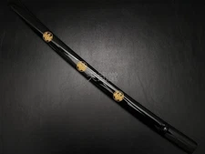 Japanese Sword Scabbard Black Family Crest Unused Condition