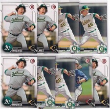 LOT (9) 2016 2017 BOWMAN RC GRANT HOLMES ATLANTA BRAVES ROOKIE BASEBALL - 972