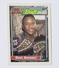 1992 Topps Rookie RC #336 Greg Anthony San Diego Padres Baseball Card. rookie card picture