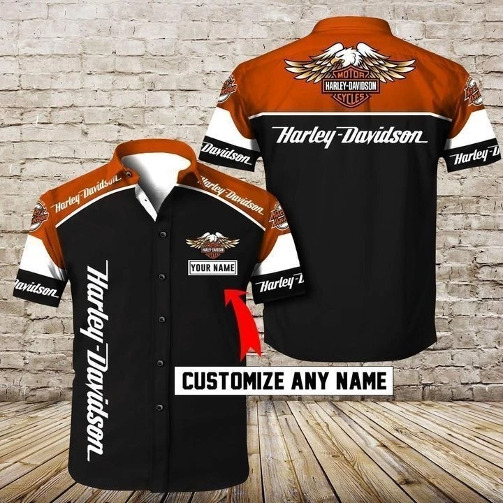 Personalized Harley Motor Davidsonn Racing Casual Shirt Button Down Unisex Adult