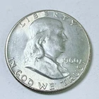 1960 Franklin Half Dollar - 90% Silver - Circulated Coin #6637