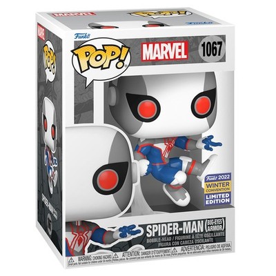 Funko Pop! Marvel: Spider-Man Bug-Eyes Armor - (White/Blue), Convention - Marvel