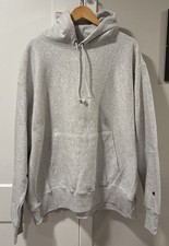 Champion Reverse Weave Warm Up Heavyweight Hoodie Silver Grey Gray Men  s M NWT