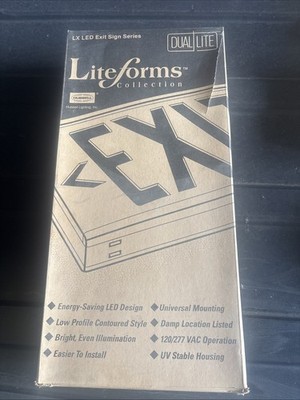 NEW LITE FORMS LXURWEI THERMOPLASTIC LED EXIT SIGN