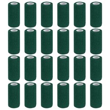 Self Adhesive Bandage Wrap 177" x 4", 24 Pcs Wrap Tape, Dark Green