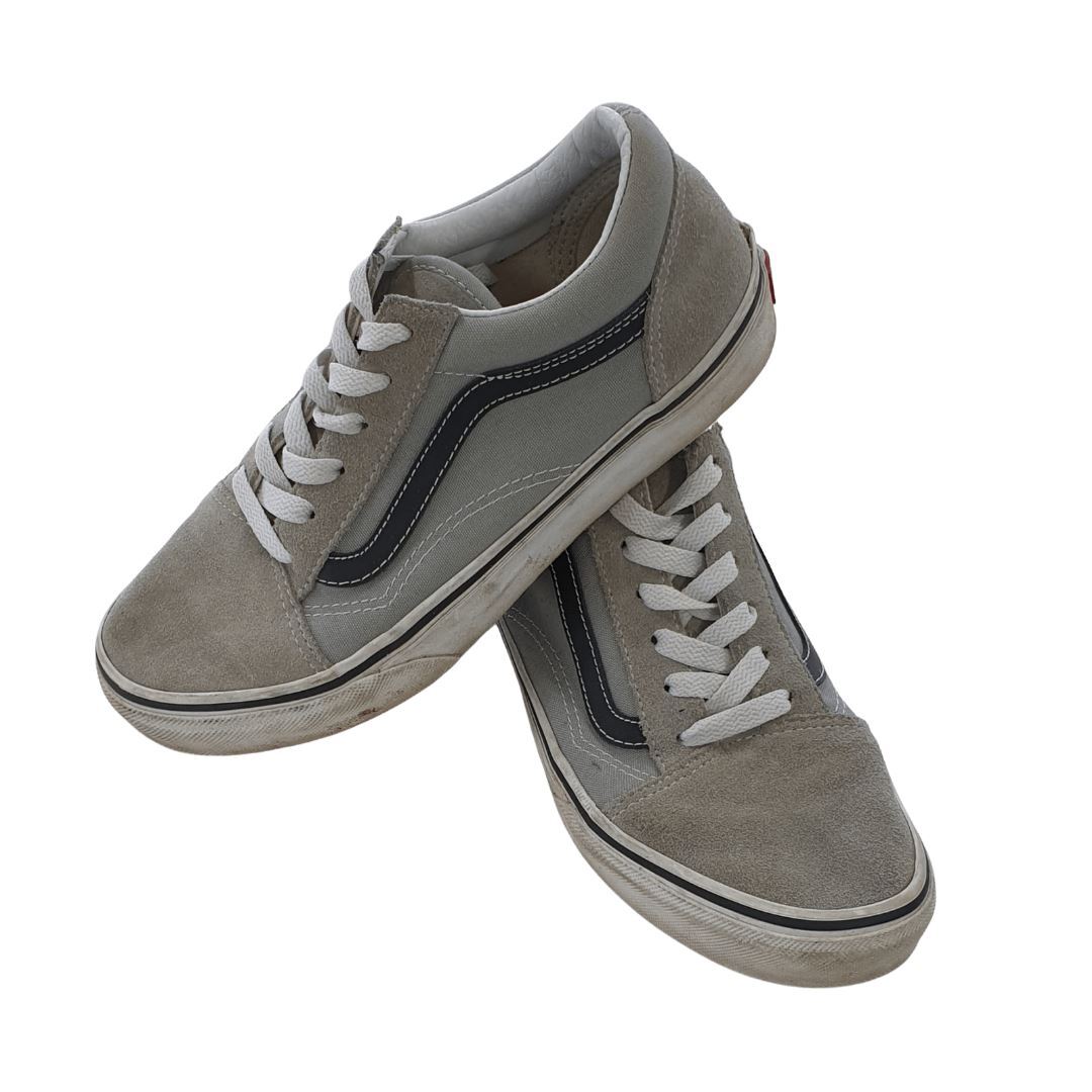 Vans grey suede plimsoles. Uk 4 | eBay