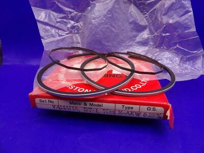 NOS Yamaha DT1 DT-1 1968-1970 RIK Oversize .25 1ST Piston Rings 214-11601-12