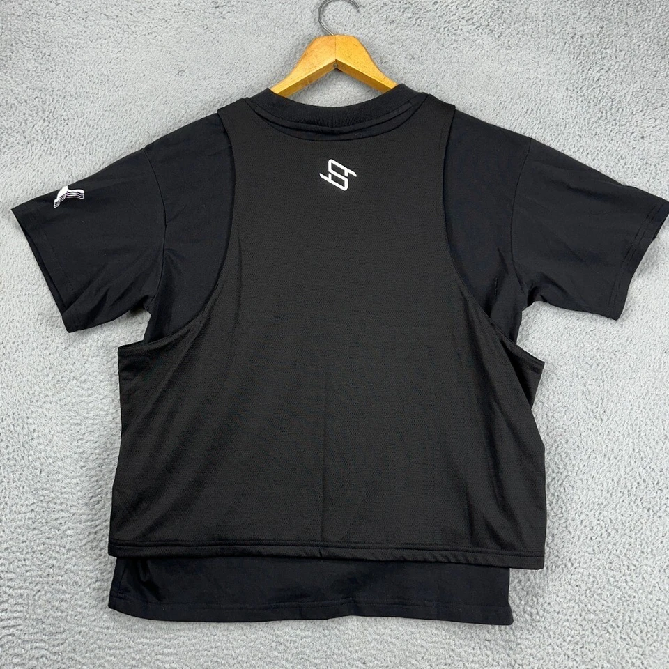 Puma x Reintroduce Jersey Tee Shirt Womens Small Black Activewear Ladies NEW - Image 3 of 4